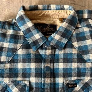Rare Howler Brothers blue Snap flannel-NWT